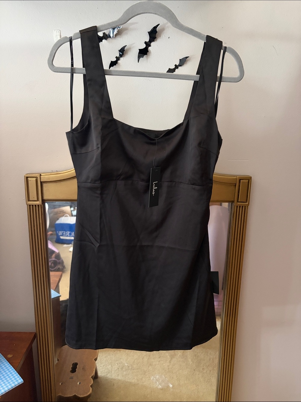 Lulu's Black Square-Neck Mini Dress